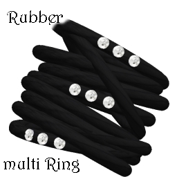 O-Rings Ring Black Rubber and Diamonds Multiplied Boxed
