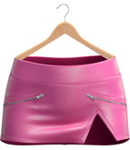 Blueberry - Rachel Mesh Leather Skirts - Maitreya Lara, Belleza, Slink Physique Hourglass - Pink - High Waist
