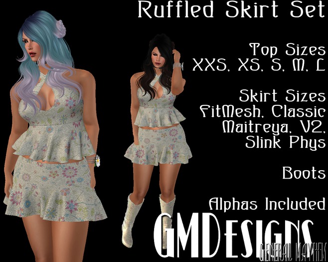 GMDesigns Flower Girl Ruffle Halter, Skirt & Boot Set