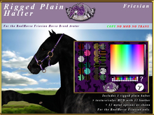 *E* RealHorse Rigged Plain Halter [BOXED]  RH Friesian