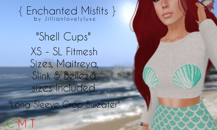 {EM} - Long Sleeve Crop - Shell Cup