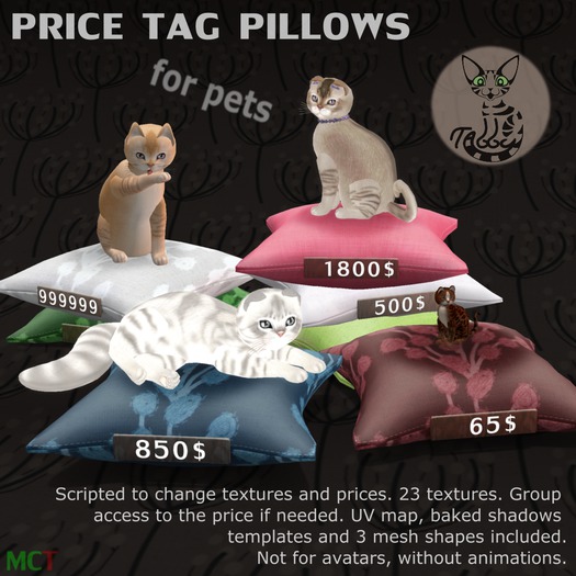 TABBY - Price Tag Pillows For Pets