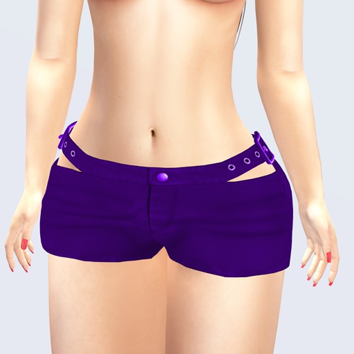 MoonRa Purple  Lux Belen Shorts