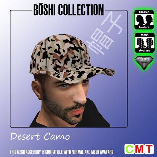 -GS- Boshi - Baseball Cap #003 - Desert Camo