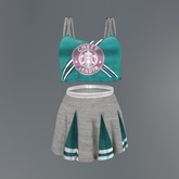 Aqua Cheerleader Mesh Uniform