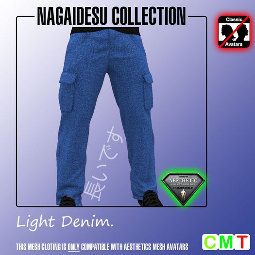 -GS- Cargo Pants - #009 - Light Denim (BOXED)