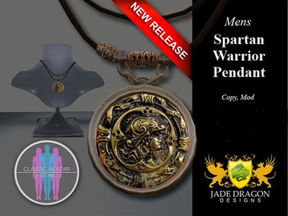 Spartan Warrior  Pendant - Mens
