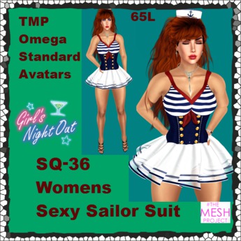 Second Life Marketplace - SQ-36-Womens Sexy Sailor Suit-Boxed