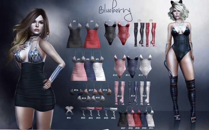 #24 Blueberry - Energy - COMMON - Choker - Red *M*
