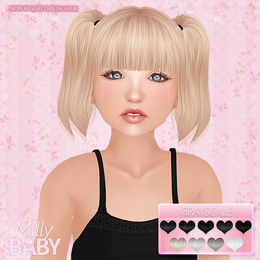 :*BABY*: Hair MILLY - Grayscale