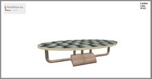 A marble coffee table with a metal plate. Only 2 prims!
