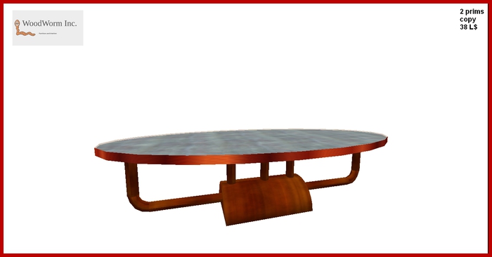 A coffee table with a water-filled glass plate