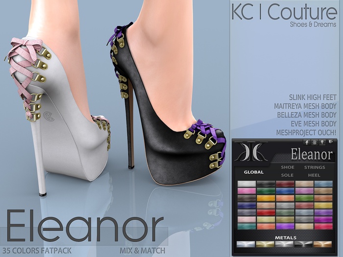 -KC- ELEANOR PUMPS / MAITREYA, BELLEZA, SLINK, EVE, TMP!