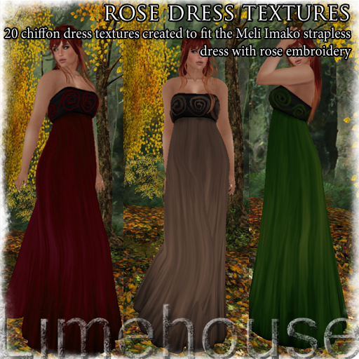 rose dress textures boxed