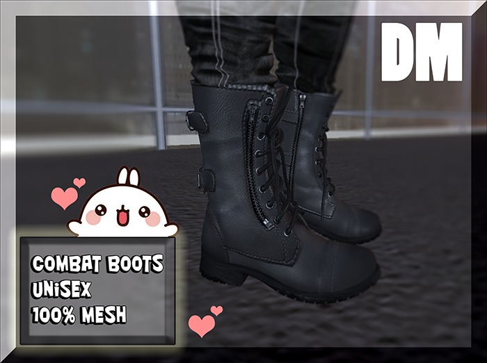 .>DOLLMARK<. Men's Mid Calf Combat Boots