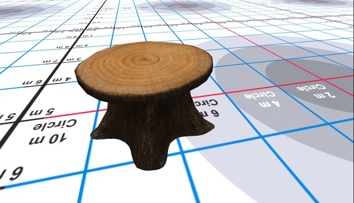 RUSTIC TREE STUMP TABLE