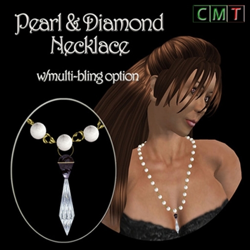CC - Diamond/Pearl Necklace w/multi-bling option