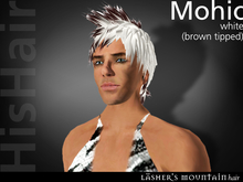 Mohic - White (brown tipped) Men's Hair 