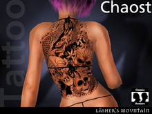 Chaost、野生の悪魔の上半身(背中)ユニセックスタトゥー - 再販