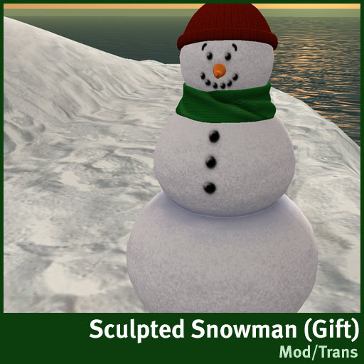Sculpted Snowman Gift & Blank