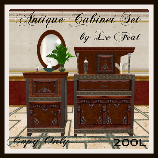 Antique Cabinet Set - Boxed