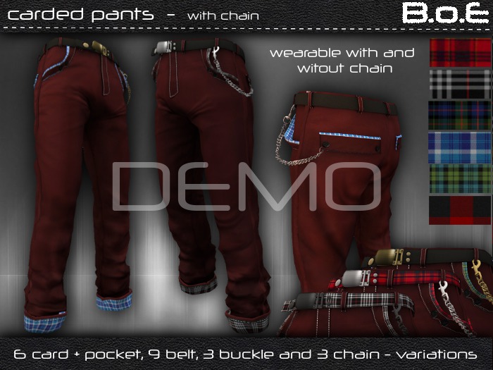 BoE - DEMO - The Carded Pants red