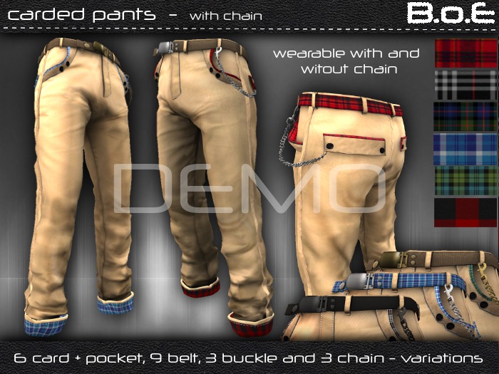 BoE - DEMO - The Carded Pants sand