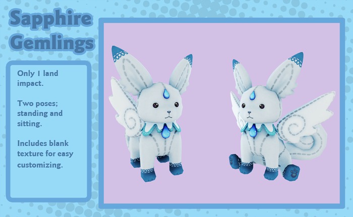 Liminality- Sapphire Gemling Plushes