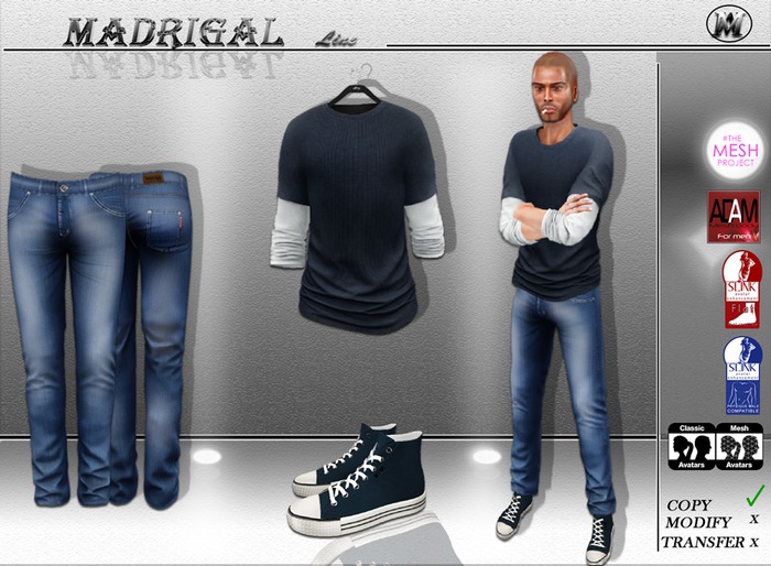 MADRIGAL Line : MESH OUTFIT- M6* NAVY