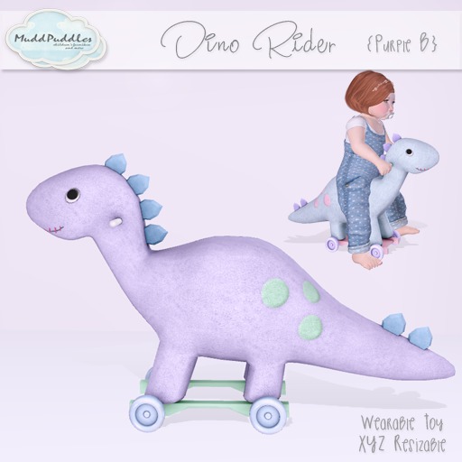 MuddPuddles: Dino Rider - Purple B (add to unpack)