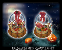 Halloween Mesh Candy Basket - Halloween Item - Halloween Basket