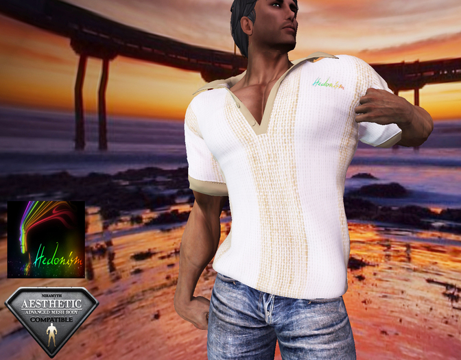 HD ~ Polo Beige & White