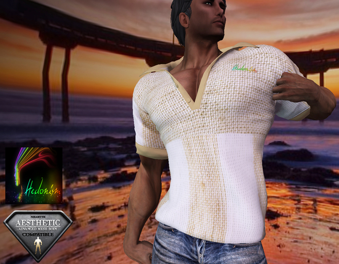 HD ~ Polo Half & Half Beige & White