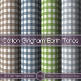 {L} Cotton-Gingham-Earth Tones