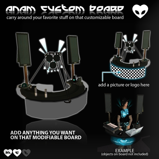 Custom Board : Carry your accessories with you on a cyber portative desk