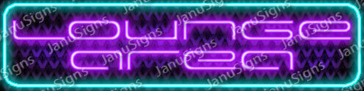 Neon Sign techno "Lounge Area" flashing 4 steps / neonsign neonsigns 