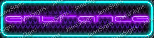 Neon Sign techno "Entrance" flashing 4 steps / neonsign neonsigns 