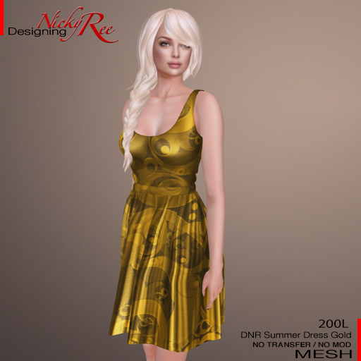 *DNR* Summer Dress (MESH) Gold