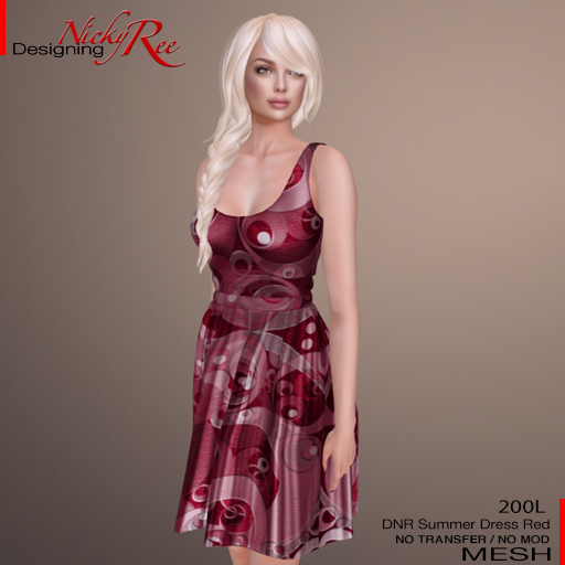 *DNR* Summer Dress (MESH) Red