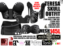 Mesh Head - Teresa Skull Outfit - CLASSIC / SLINK / MAITREYA / BELLEZA / TONIC / TMP / EVE