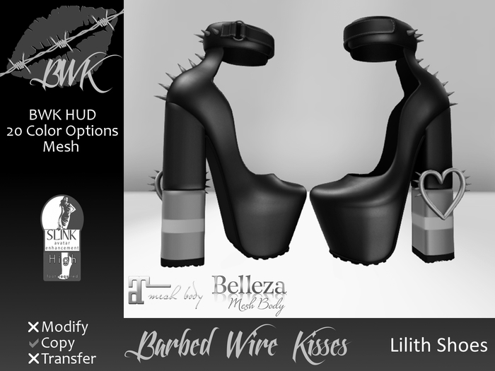 {BWK} DEMO Mesh Lilith Shoes (Boxed)