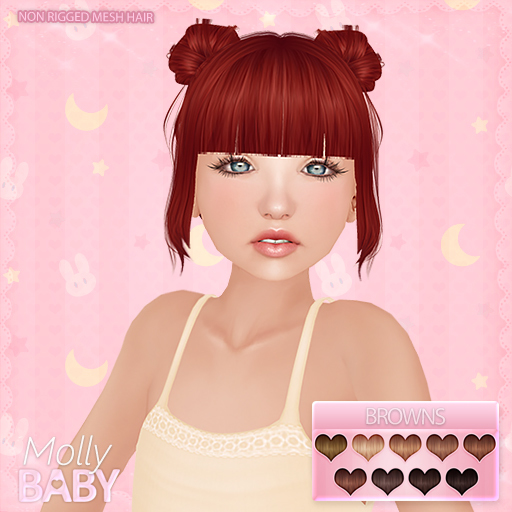 :*BABY*: Hair MOLLY - Browns