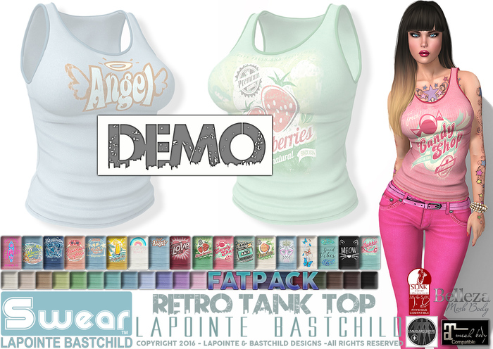 L&B - Tank Top - Retro T-shirt - DEMO
