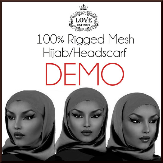 LOVE - RIGGED HIJAB/HEADSCARF - DEMO
