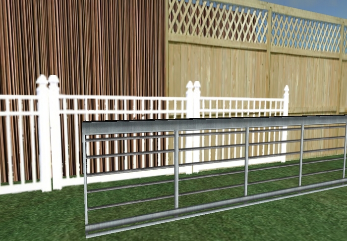4 FENCES, 1 WHITE/ 1 IRON/ 1 WOOD/ 1 BAMBOO