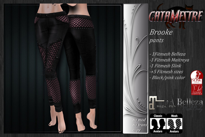 ::GATAMESTRE:: FITMESH - Brooke pants black/pink