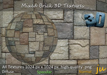 JU Mixed Brick 3D Textures Full Perm