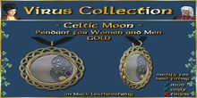 << VC >> Pendant - celtic moon - gold Unisex