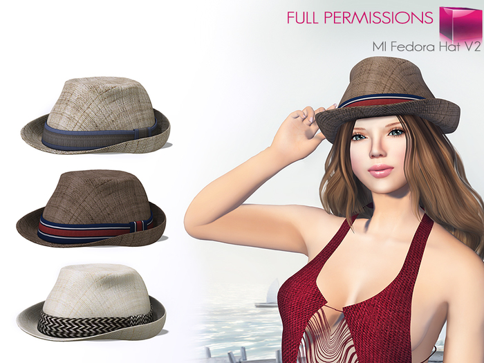 %50SUMMERSALE Full Perm MI Fedora Hat V2