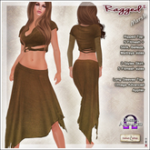 [V/W] Ragged II Marsh - Poor girl fantasy outfit w/ ripped top & skirt. Fitted mesh + Omega appliers